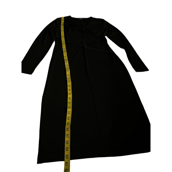 Donna Karan New York Womens Dress Black Small Surplice Vneck Midi Stretch - Picture 5 of 7